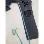 Pretty Little Thing Charcoal Destroyed Straight Leg Denim Jeans Sz 6 High Rise Photo 10