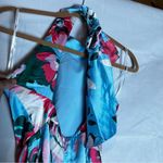 Lulus NWT Charming Celebrations Light Blue Floral Halter Midi Dress Size XS Photo 7