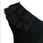 Trina Turk  Dress Black One Shoulder Ruffled Neckline Maxi Cocktail Dress Size 2 Photo 5