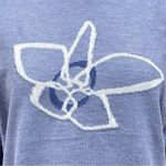 Daily Thread Blue Floral Short Sleeve Sweater NWT Size Large Photo 2