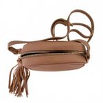 Jules Kae Crossbody Purse Bag Tassel Vegan Leather Tan Photo 2