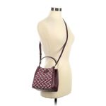 Tory Burch McGraw Burgundy Leather High Frequency Small Bucket Crossbody Bag Photo 1