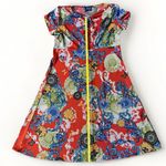 Matrushka Construction Handmade‎ Whimsical Bow Butterfly Print Blouse Dress L Red Size L Photo 6