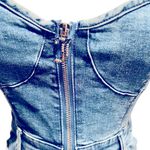 Juicy Couture  Blue Denim Bodycon Sleeveless Mini Dress Size Medium NWT Photo 4