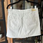 Citizens of Humanity  denim skirt white jean pockets high waisted beatnik raw hem Photo 1