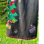Ugly Christmas Sweater Teacher Vest Christmas Tree Holiday XL Black Photo 4