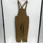 Aerie Werk & Play Brown Corduroy Bib Overalls Size Medium Raw Frayed Hem Casual Photo 5