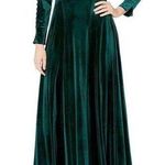 Tahari  Long Sleeve V-Back Velvet Gown - Size 14 Photo 0
