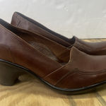 Dansko  Ren Shoes Women 40 Slip On Loafer Heels Pumps Brown Leather Office Career Photo 0