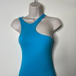 Simon Miller Mawga Asymmetric Tank Ribbed Mini Dress sz S Blue Photo 3