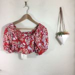 LF NWT  | Native Rose Bonnie red floral crop top Photo 1