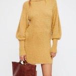 Free People Eyelash Balloon Sleeve Dress Marigold Medium Photo 1