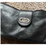 Vera Pelle Vintage  Leather Black fold over clasp Shoulder Bag Photo 3