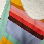 Aerie Striped Cheeky High Cut Bikini Bottom in Multicolor Size XS Photo 1