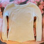 Gap white waffle knit thermal long sleeve top Photo 6