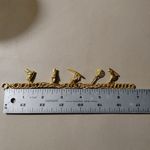 Charm Bracelet Vintage Gold Plated Sports Surfboard Tennis Racket Ice Skate Ski Photo 2