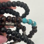 Handmade wooden beads stretch bracelets Set of 5, NEW! Photo 3