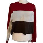Boutique Gaze | Color Block Long Sleeve Top Size Medium 95% Cotton Photo 0