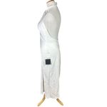 NWT Lulus Beyond Classy White Satin Halter Midi Dress M Backless Party Cocktail Size M Photo 8