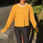 Urban Outfitters Yellow and white Striped crop top, long sleeve crop top, oversized crop top Photo 10