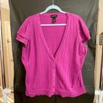 Lane Bryant 18/20W Fuchsia Knit Top Business Casual Career Office Work Photo 0