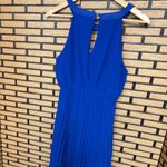 YA Los Angeles  Blue And White Pleated Maxi‎ Dress Size Medium Photo 4