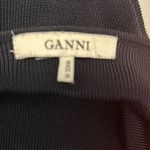 Ganni  Evangel Ruffled Cold Shoulder Knit Top Black Photo 7