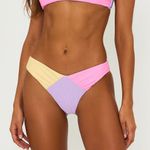 Beach Riot  Victoria Bikini Bottom Pastel Spring Colorblock‎ S Photo 0