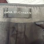 Dana Buchman  Genuine Leather Pants Black Side & Ankles Zipper 4 Straight Leg Photo 8