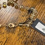 Nicole Miller LONG GOLDTONE BEADED CHAIN ENAMEL STONE NECKLACE Photo 6