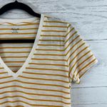 Madewell  NWT Yellow Striped Short Sleeve Tee Shirt Size XS Photo 6