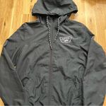 Vans  Black Windbreaker Jacket XS – Lightweight Hooded Skate Style Photo 0