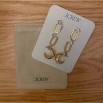 J.Crew  Set of 3 Gold Earrings Elegant Sculptural Jewelry Photo 3