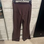 Old Navy  active maternity high-rise go-dry flare brown leggings size M Photo 3