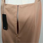 Lulus  Dress Maxi Its Fate Satin Sleeveless Halter Party Cocktail Nude Neutral Photo 6