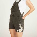 Driftwood  Black Denim Shotralls with Floral Embroidery. Size XS Photo 2