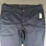 Old Navy  Pants Women 18 Navy Blue Skinny Stretch Adjustable Waist Flat Front NWT Photo 2