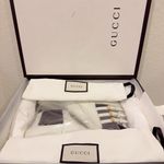 Gucci Cordovan Lux Elastico Wall Leather Ankle Kitten Heel Bootie Dusty White 37 Photo 13