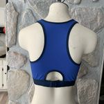 Crane Two Tone Blue Full Coverage Sports Bra With Adjustable Back Photo 4