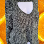 Charlotte Russe Women's Grey Relax Fit Choker Neck Pullover Knit Sweater Size M Photo 0