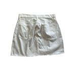 J.Crew Jeans White Denim Jean Raw Hem Cotton Mini Skirt Size 29 Photo 2