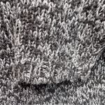 Vintage Y2K Black & Gray Fringed Hem Turtleneck Sweater Long Sleeves Cozy Sz XL Photo 4