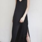 ROAM | Valencia Satin Black Slip Formal Midi Dress Size XS Cocktail Party Photo 14