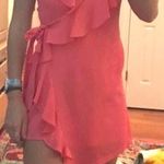 American Threads Pink Tie Romper Asymmetrical  Photo 0