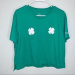 PINK - Victoria's Secret PINK VICTORIA’S SECRET Green Crop Top Medium Irish Clovers St. Patrick’s Day Photo 7