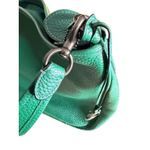 Coach  Pebbled Leather Hobo Shoulder Bag Green 12x10x5 Photo 7