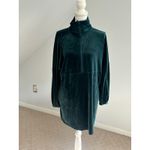 Saturday Sunday Anthropologie Velour‎ Dress Funnel Neck Pullover Green XS Photo 1