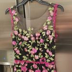 💕MARCHESA NOTTE💕 Sleeveless Embroidered Cocktail Dress ~ Black Floral Print 8 Photo 12