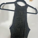 Privy ‎ Black And Gold Glitter Dress Size Medium Photo 2
