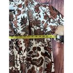Shona joy LShona Joy Women's Brown Pallenberg Floral Linen Peplum Blouse Sz 6 Ballon $335 Photo 4